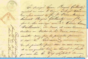 BORGNIS GALLANTY Jean letter 1831