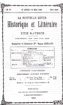 Nouvelle Revue Historique et Litteraire, No.75, Apr-May 1905